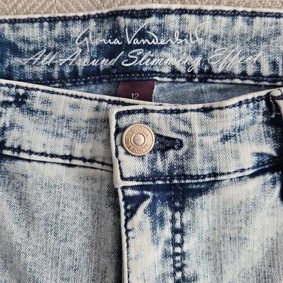 Gloria Vanderbilt Jeans Women's Size 12 (33x30) Slimming Acid Wash Y2K DGVB5121 - Picture 14 of 16